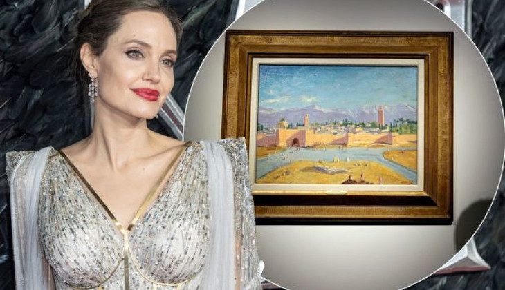 (FOTO) Angelina Jolie a vândut o pictură de Winston Churchill cu un preț record de 7 milioane de lire sterline