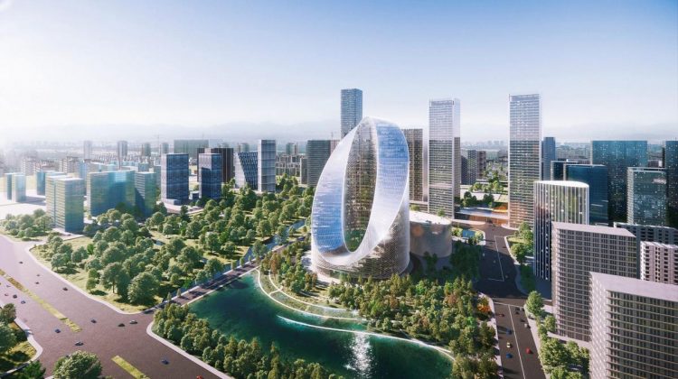 Cel mai mare producător de smartphone-uri din China construiește o superbă clădire în formă de buclă infinită (FOTO)