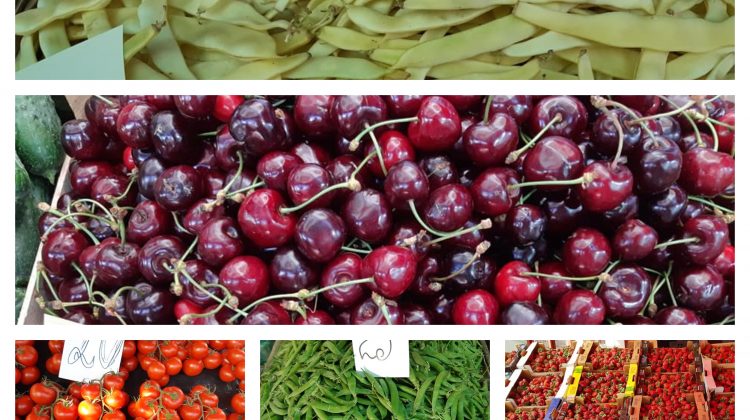 (FOTO) Cireșele – mai ieftine. Ce prețuri sunt afișate astăzi la Piața Centrală pentru legume, fructe și verdeață