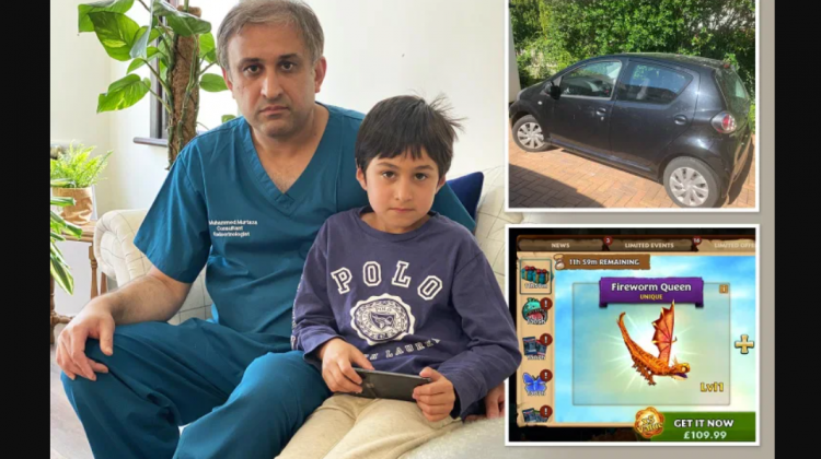 Tatăl forțat să-și vândă mașina de familie, după ce fiul, de 7 ani, a cheltuit 1300 de lire sterline într-un joc
