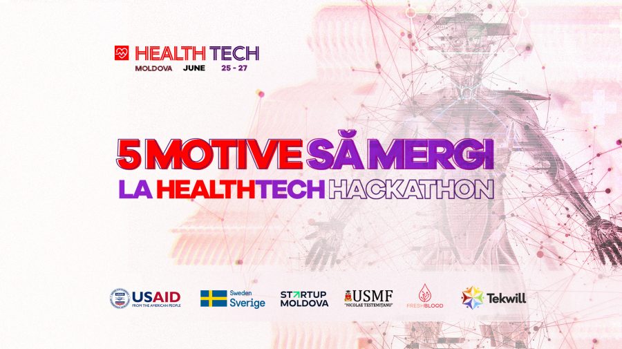 5 motive pentru a participa la HealthTech Hackathon. Nu rata șansă să câștigi 5 mii de dolari