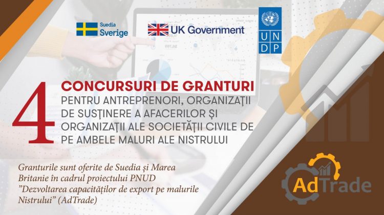 Concursuri de granturi! Se oferă bani pentru dezvoltarea afacerilor inovative, parteneriate și promovarea exportului
