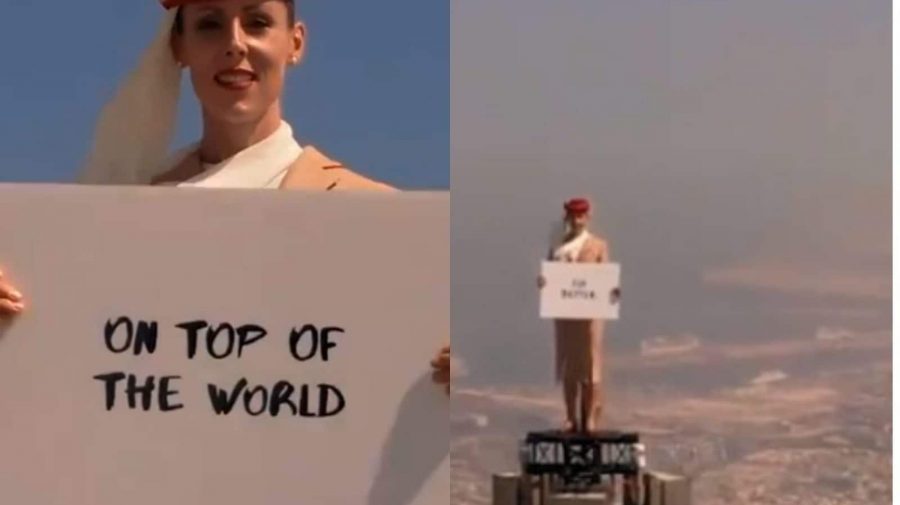 (VIDEO) Publicitatea devenită virală pe internet! Cum arată reclama filmată pe cea mai înaltă clădire din lume