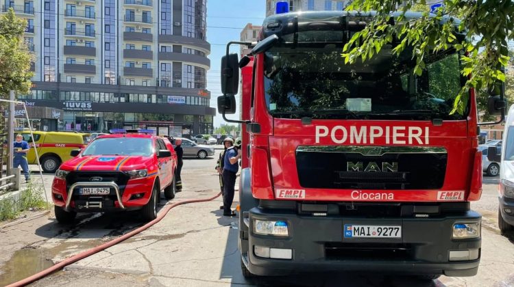 Incendiu într-un LOCAL din Capitală, în apropiere de Circ (FOTO). Flăcările au adus daune bucătăriei