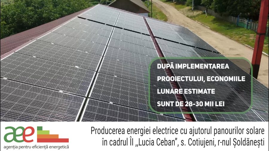 (VIDEO) O întreprinderea individuală din Cotiujenii Mari produce energie cu ajutorul panourilor fotovoltaice
