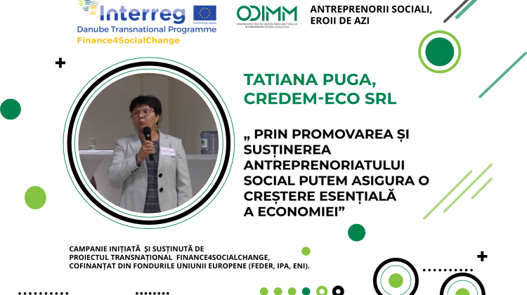 Tatiana Puga, Credem ECO: Prin promovarea antreprenoriatului social putem asigura o creștere esențială a economiei