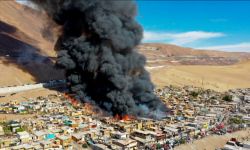 Un cartier al săracilor din Chile a ars în totalitate. Două școli au fost transformate în adăposturi