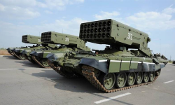 Ucrainenii au capturat de la ruși lansatorul de rachete termobarice TOS-1A și l-au folosit contra lor