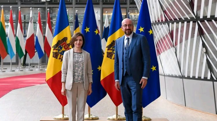 Maia Sandu s-a întâlnit cu președintele Consiliului European, la Bruxelles. Ce au discutat cei doi lideri