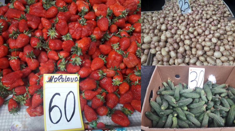 (FOTO) Ce ziceți de cumpărături la Piața Centrală? Ce prețuri sunt astăzi la legume, cireșe și căpșuni