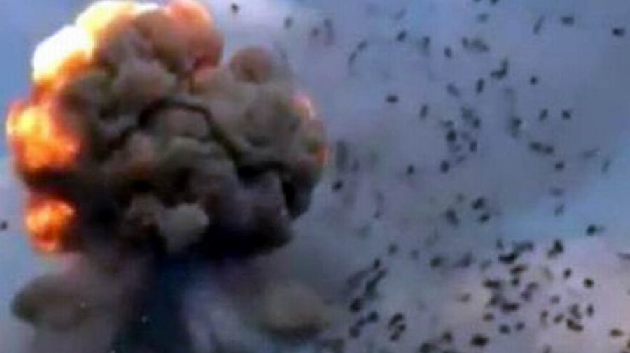 VIDEO Depozit de muniție rusesc aruncat în aer