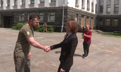 VIDEO Momentul când Maia Sandu se întâlnește cu Vladimir Zelenski