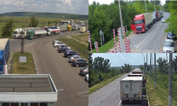 VIDEO Vameșii români nu fac față fluxului de camioane de la hotarul cu Moldova. Coloane de TIRuri staționează la hotar