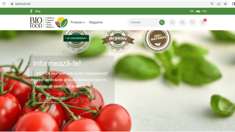 În Republica Moldova a fost lansată prima platformă de vânzare online a produselor agroalimentare ecologice