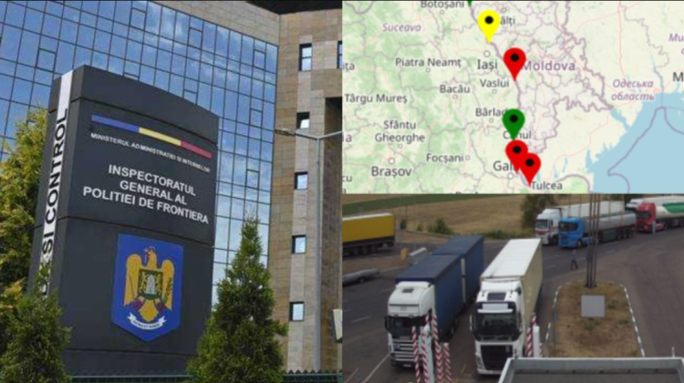 FOTO Rândurile de camioane la Galați: Explicația Poliției române de Frontieră și numărul de TIR-uri procesate zilnic