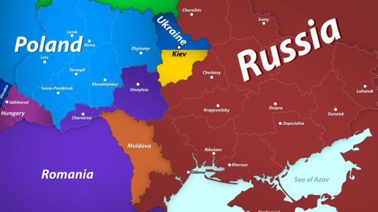 Medvedev publică o hartă cu Ucraina dezmembrată: Cea mai mare parte trece la Rusia, iar restul la Polonia și România