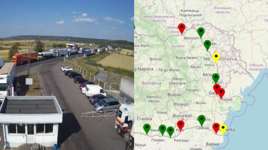 (FOTO) Mai multe camioane așteaptă controalele vamale: 840 de vehicule au trecut pe la Leuşeni timp de 24 de ore