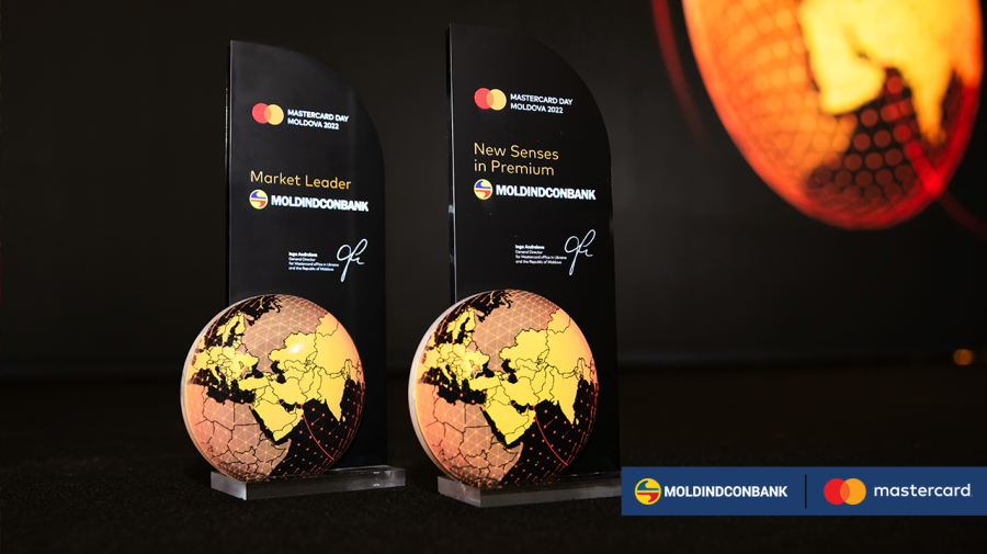 Mastercard a premiat Moldindconbank pentru întâietatea pe piața cardurilor din Moldova