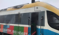 FOTO Cum arată trenul mistuit de flăcări la Sipoteni