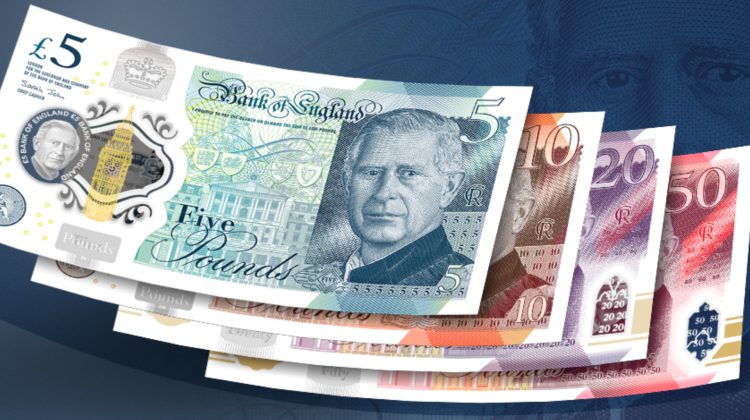 (FOTO) Banca Angliei a dezvăluit designul pentru noile bancnote cu regele Charles al III-lea