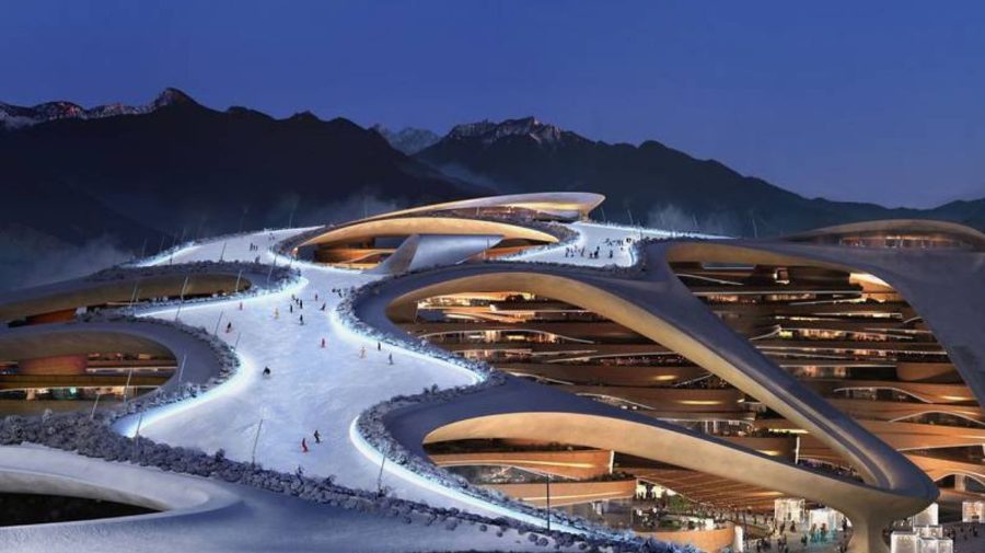 FOTO Opulența arabilor! Vor să construiască o stațiune de schi în mijlocul deșertului de 500 miliarde de dolari