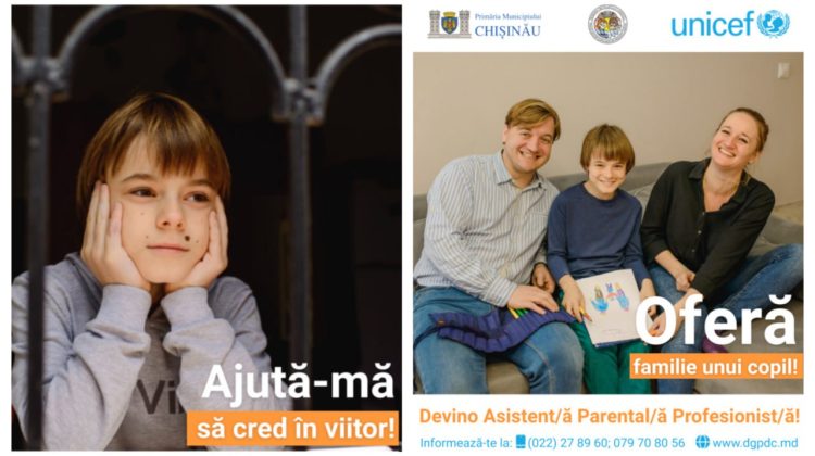 „Schimbă viața unui copil. Devino asistent parental profesionist” – campanie lansată de Primăria Chișinău și UNICEF