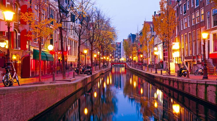 Iarba veselă interzisă în Cartierul Roșu din Amsterdam