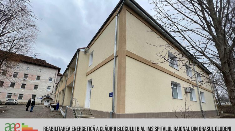 Un bloc al Spitalului Raional Glodeni a fost reabilitat energetic cu suportul AEE