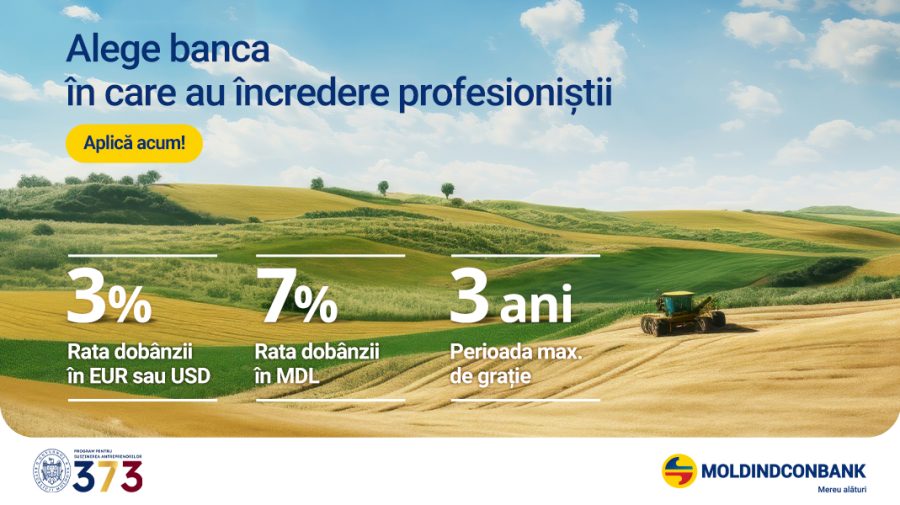 Moldindconbank – mereu alături de antreprenori, acum și prin programul „373”