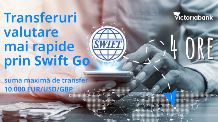 Transferurile valutare mai rapide prin Swift Go, disponibile și în Moldova, doar la Victoriabank