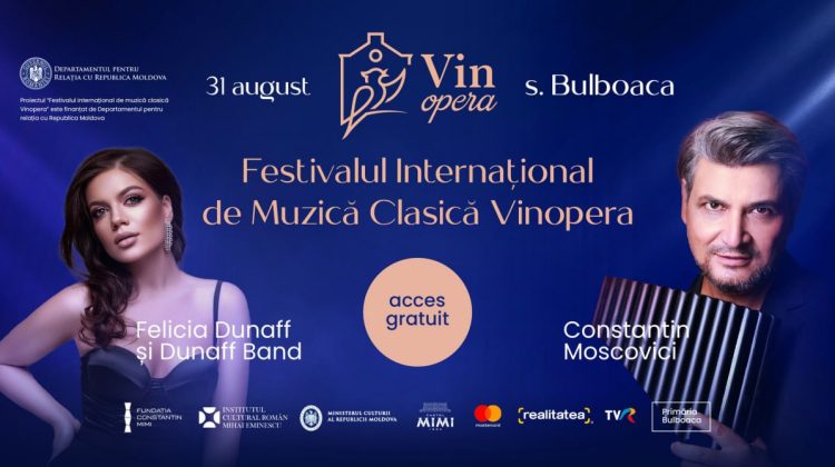 Festivalul VinOpera poate fi văzut astăzi, 31 august, la Bulboaca, în direct pe rlive.md și la Rlive TV