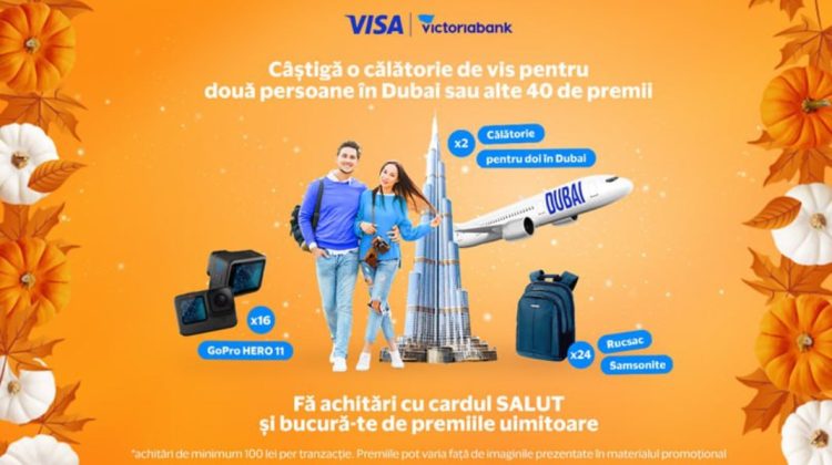 Victoriabank anunță lansarea promoției „SALUT Toamna – Trăiește viața din plin!” pentru utilizatorii cardului SALUT
