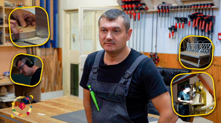 VIDEO Igor Şişianu din Cantemir a renunţat la cariera în IT şi a deschis un atelier de tâmplărie în oraş