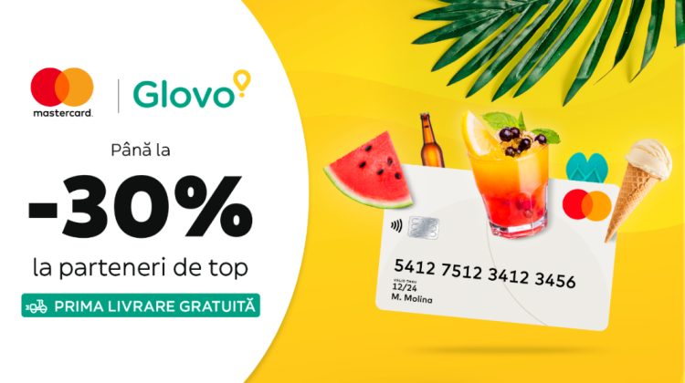 Glovo & Mastercard Happy Summer: Reduceri de până la 30% la parteneri de top și prima livrare gratuită