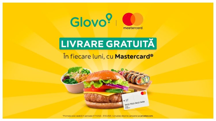 Happy Monday: Livrare gratuită Glovo în fiecare luni, cu Mastercard