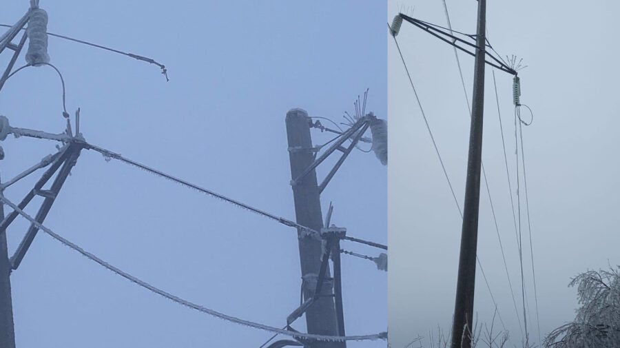 Chiciura rupe liniile electrice: avarii în nordul țării