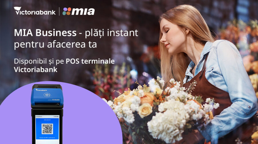 Victoriabank integrează MIA Business în POS terminale: comercianții își primesc banii instant, 24/7