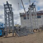 Podul peste Prut de la Ungheni! Tablierul metalic începe să se contureze pe șantier