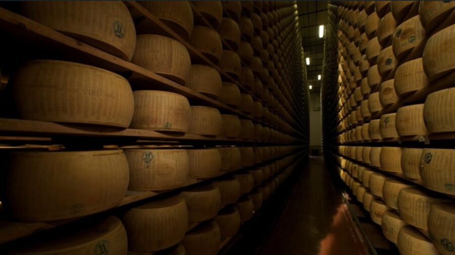 Banca unde brânza ține loc de aur: 500.000 de roți de Parmigiano în seif