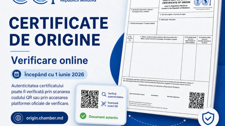 Certificatele de origine din Moldova vor putea fi verificate online din 1 iunie