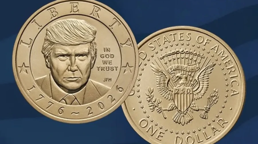 Trump ajunge pe bani: SUA pun în circulație moneda cu chipul președintelui