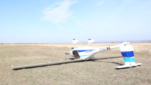 Accident de aviație la Vadul lui Vodă: o aeronavă s-a răsturnat cu o persoană la bord