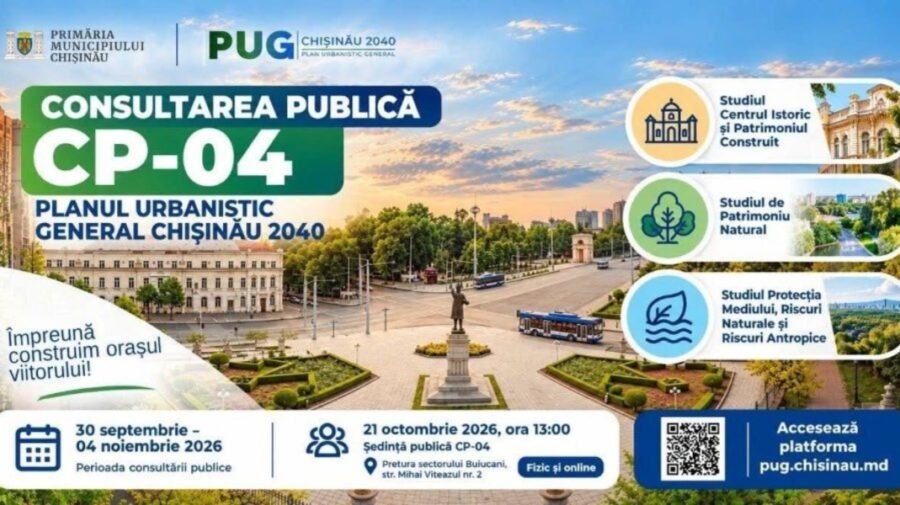 A fost lansată cea de-a patra rundă de consultări publice pentru reactualizarea PUG Chișinău 2040